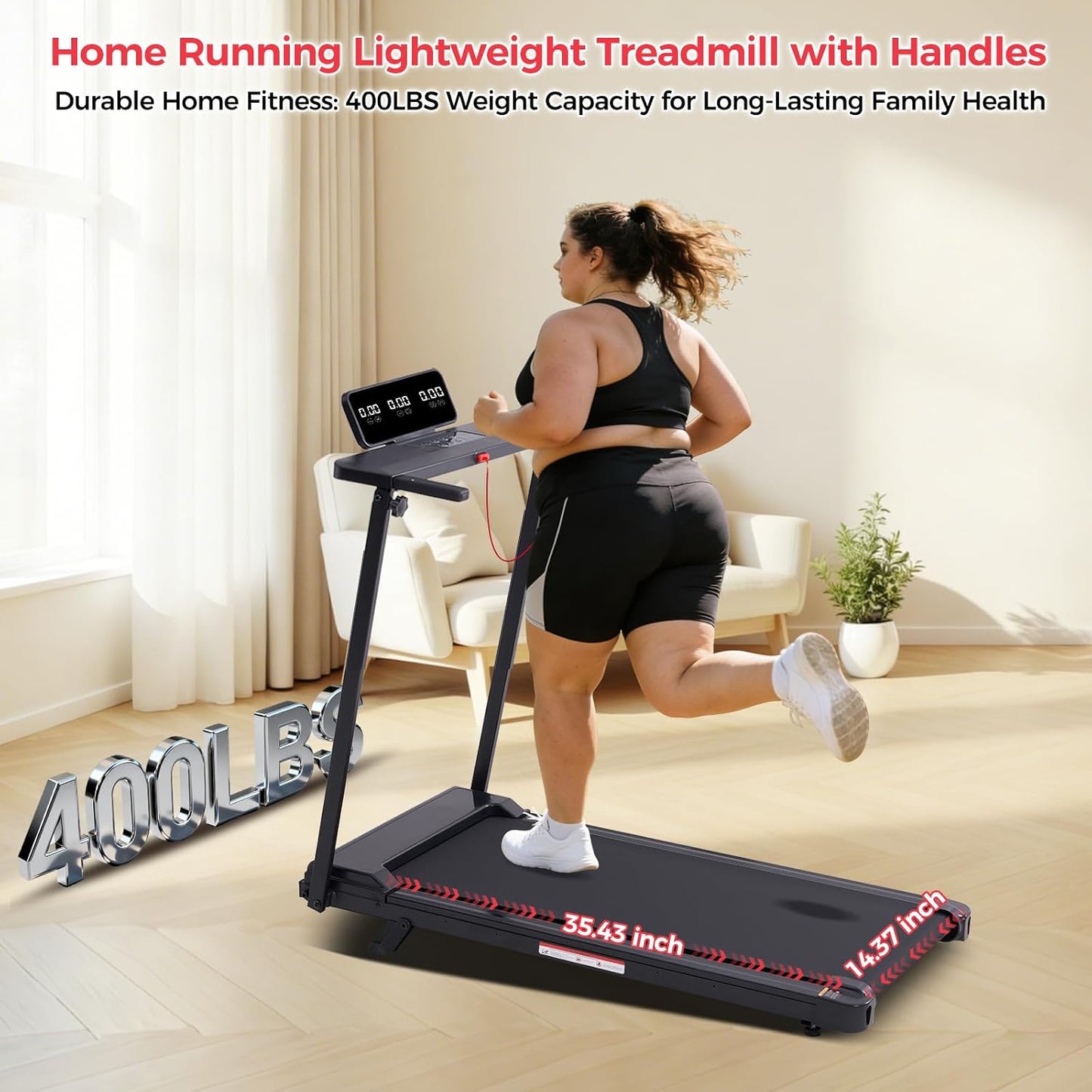 Walking Pad with Handle Bar, 2026 Upgrade Portable Small Treadmill with Handles for Home Small, 3.0HP under Desk Walking Pad Treadmill with Incline, 0.6-7.6MPH, 350LBS