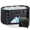 Cold Plunge Tub, 248 Gallon, 1 Horsepower, Heavy-Duty Ice Bath Tub for Athletes with Hot & Cold, Portable Inflatable Plunge Chiller with Water Treatment Kit, Immersion Therapy, Wifi (Black, 1 Set)