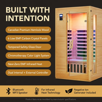 2024 Upgrade 1 to 2 Person Infrared Sauna, Low EMF Infrared Sauna for Home, Indoor Sauna Room, Hemlock Wooden Far Infrared Sauna, Dry Sauna with Bluetooth Speakers, LED Reading and Chromotherapy Lamp — Results & Stats