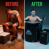Cold Plunge Tub, 248 Gallon, 1 Horsepower, Heavy-Duty Ice Bath Tub for Athletes with Hot & Cold, Portable Inflatable Plunge Chiller with Water Treatment Kit, Immersion Therapy, Wifi (Black, 1 Set) — Before & After