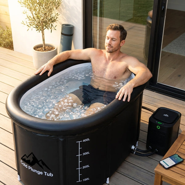 Cold Plunge Tub Built for Athletes, 248 Gallon Capacity, 1HP Chiller, Water Treatment Kit