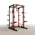 Smith Machine Home Gym Built for Full-Body Training, Dual Pulley System, Power Cage, 18.3 Sq Ft Footprint