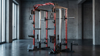 Smith Machine Home Gym, Multi-Function Power Cage with Dual Pulley Cable Crossover System, All-In-One Squat Rack with Smith Bar and Strength Training Attachments for Full-Body Workouts — Lifestyle