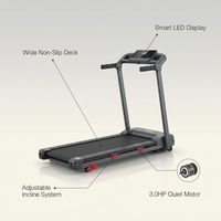 Walking Pad with Handle Bar, 2026 Upgrade Portable Small Treadmill with Handles for Home Small, 3.0HP under Desk Walking Pad Treadmill with Incline, 0.6-7.6MPH, 350LBS — infographic