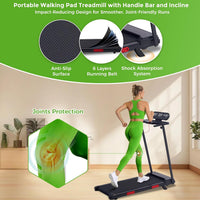 Walking Pad with Handle Bar, 2026 Upgrade Portable Small Treadmill with Handles for Home Small, 3.0HP under Desk Walking Pad Treadmill with Incline, 0.6-7.6MPH, 350LBS