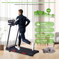 Walking Pad with Handle Bar, 2026 Upgrade Portable Small Treadmill with Handles for Home Small, 3.0HP under Desk Walking Pad Treadmill with Incline, 0.6-7.6MPH, 350LBS
