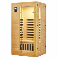 Infrared Sauna Built for Daily Wellness, Low EMF Carbon Heaters, Canadian Hemlock Wood, Bluetooth Speakers